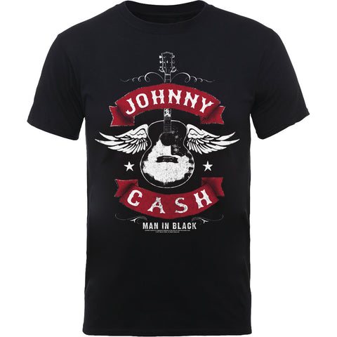 JOHNNY CASH TEE: WINGED GUITAR