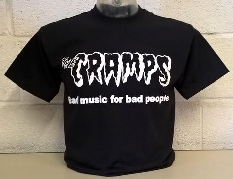 CRAMPS TEE: BAD MUSIC FOR BAD PEOPLE