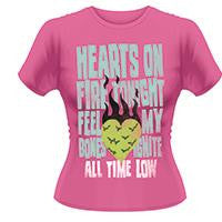 ALL TIME LOW LADIES TEE: HEARTS